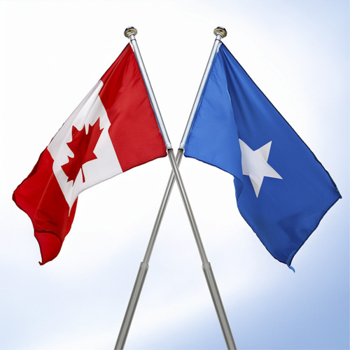 Flags of Somalia and Canada