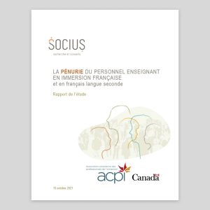 Couverture La pénurie d’enseignants en immersion française et en français langue seconde : Rapport d’étude