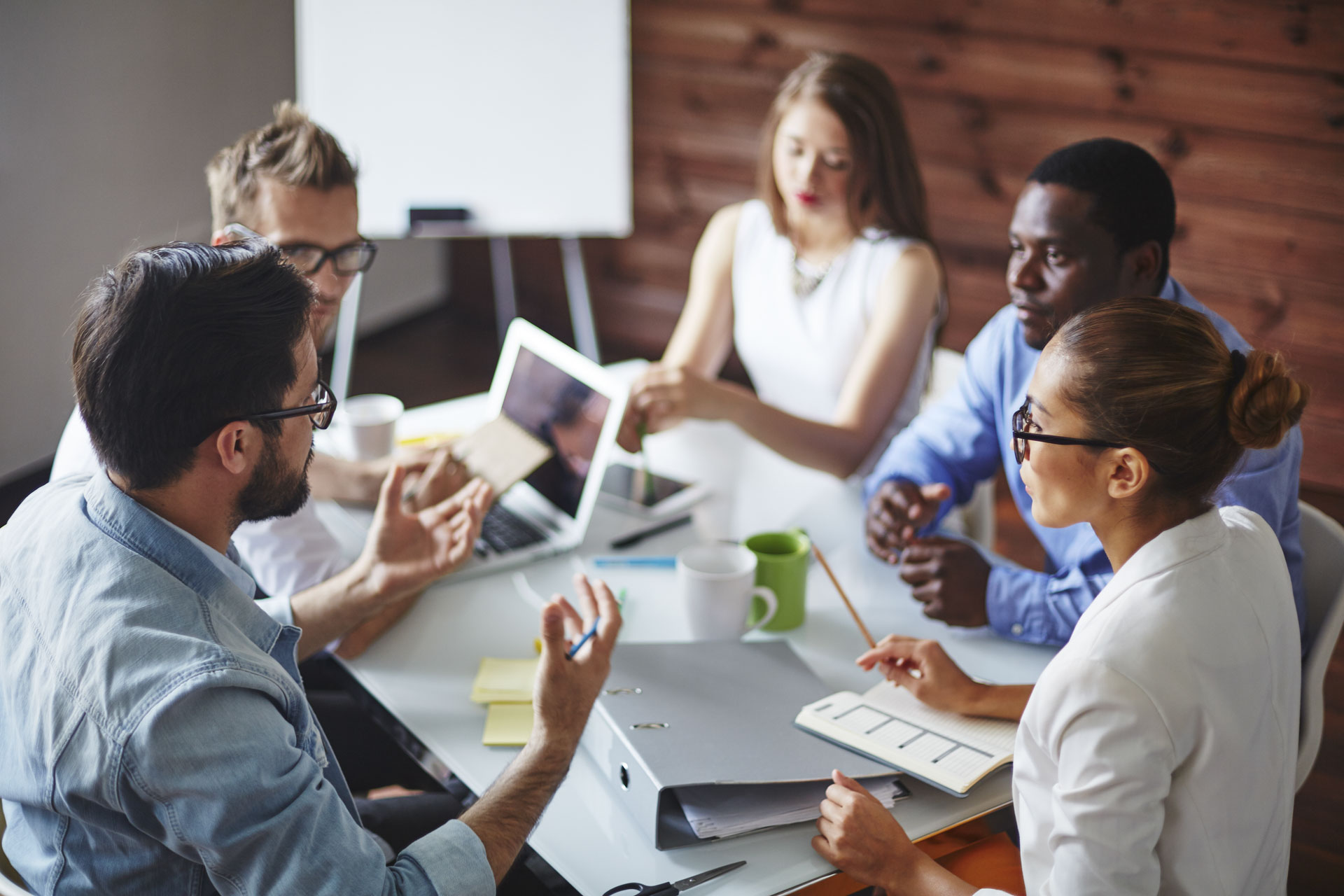 Group of people discussing ideas