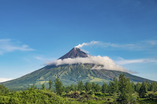 Mayon Volcano in Legazpi, Philippine