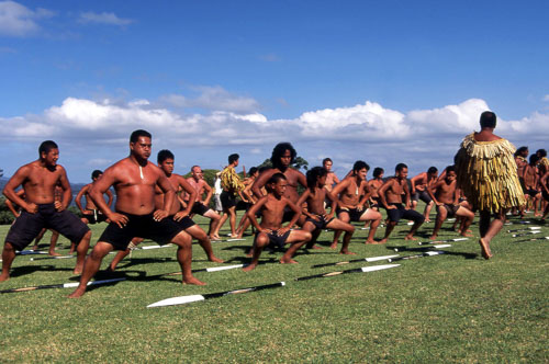 Maori warriors perform Haka dance