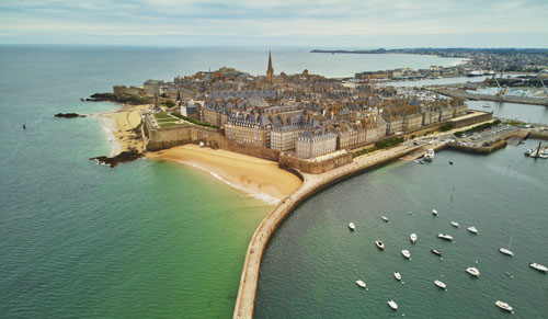 Saint-Malo dans la région de la Bretagne, en France