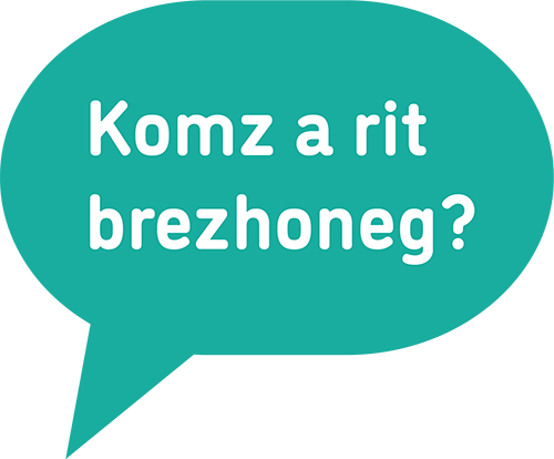 « <em>Komz a rit </em>brezhoneg<em>?</em> » (« Parlez-vous breton? »)